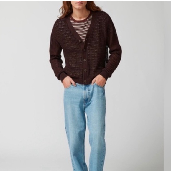 BDG Urban Outfitters Unisex Beach Cardigan S Brown NWOT - Picture 4 of 8